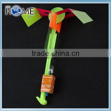With bigger wings and slingshot colorful led flying arrow helicopter