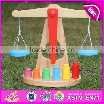 2015 Brand new wooden balance scale toy, balance wooden toy, preschool wooden balance scale toy W11F053