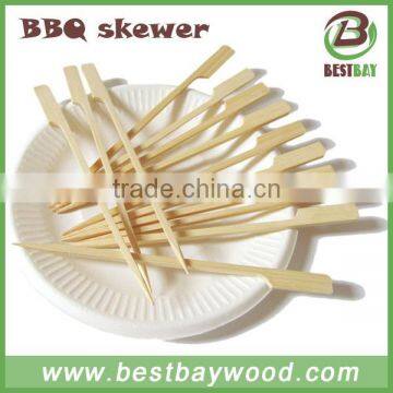 Factory Direct sell Flag shape bamboo paddle skewer 15cm