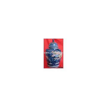 Chinese Blue Ceramic Pitcher