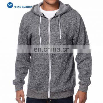 2017 Dongguan Factory Wholesale High Quality Men Soft Fleece Ash Zip Up Hoodies