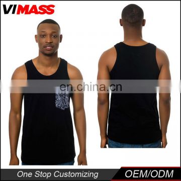 Wholesale Man's Tank Top with Chest Print