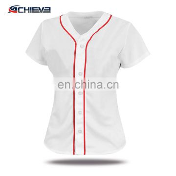 Customized hot selling baseball wear button baseball polo shirt/baseball pants