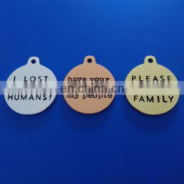 Hand stamped custom metal pet tag