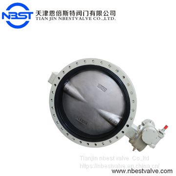 HAVC Low Pressure Mining Industry Butterfly Valve U Flange Type Cast Iron