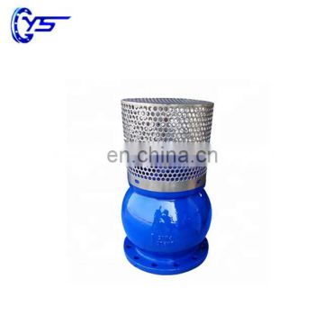 ductile cast iron foot operated valve with stainless steel strainer