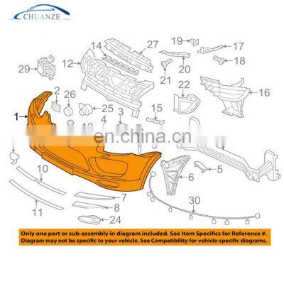 OEM 95850522131 Front Bumper Cover For Porsche Cayenne 958 2015 -2017