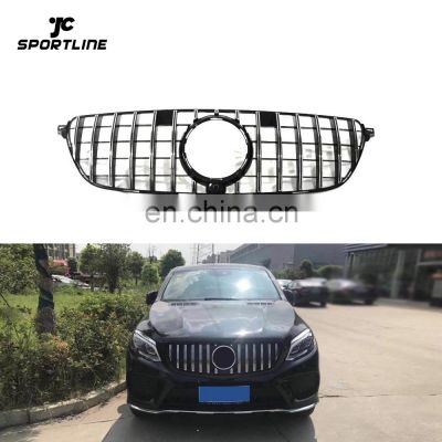Silver Black ABS W166 GT Front Grille for Mercedes Benz C292 GLE350 GLE400 GLE450 GLE500 GLE63 AMG 15-19