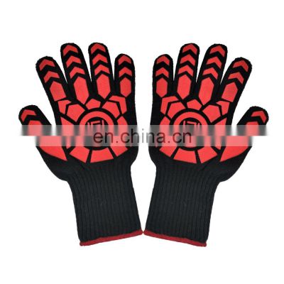 Customized Barbecue Oven Glove OEM 932F Extreme Heat Resistant Gloves Grill BBQ Gloves