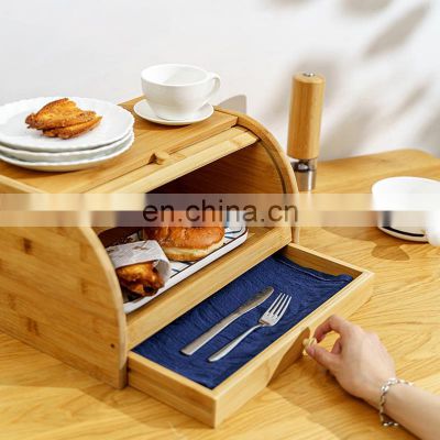 Hot Selling Customized Creative Design Nordic Style Bamboo Fiber Bread Box Home Storage & Organization Kitchen & Tabletop