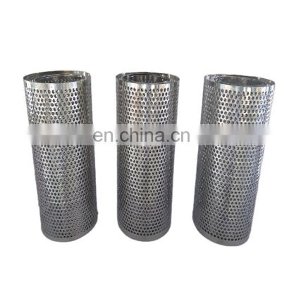 Custom hole size perforated metal mesh filter tube for liquid filtration