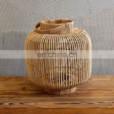 New arrival Candle Holder Rattan Natural Lantern Multifunction Candlestick Holder in Bulk European Style Hot Sale
