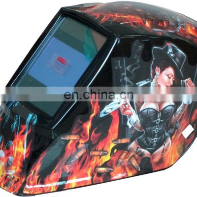 Material Welding Helmet High Quality Customize Auto-darkening PP DIN9~13 CN;ZHE PA/PP 0.1S~0.8S LYG-8623W 3/10000S 92.5mm*42.5mm