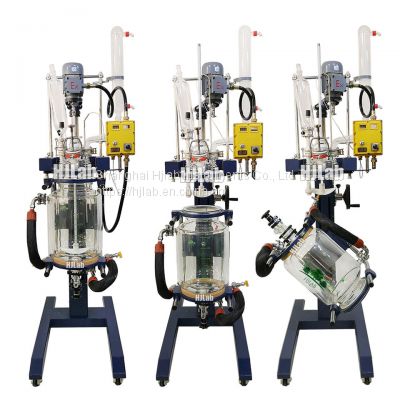 Explosion-Proof Single Jacketed Glass Reactor with Lifting/Rotation Decarboxylation Package