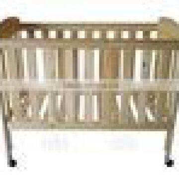 Wooden Baby Bed Wheel Cot