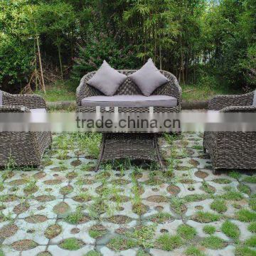 outdoor furniture-Round Outdoor Rattan Sofa