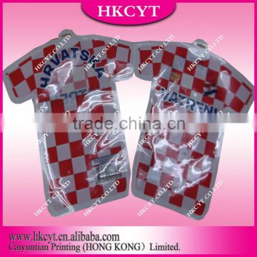 Clothes Shape Plastic Packaging Bag / T Shirt Free Shaped Customized Pouch Bag With Custom Logo