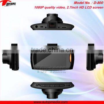 D-800 2.7 inch car DVR with HD LCD screen 1080p car black box camera