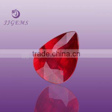 price of 5# pear shape 6*8mm synthetic ruby