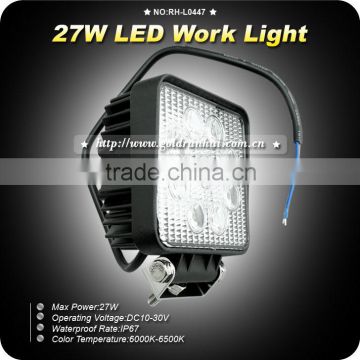 GoldRunhui RH-L0447 27W Led Work Light IP67 Auto Led Work Light For Offroad,Tractor,Truck,UTV,ATV