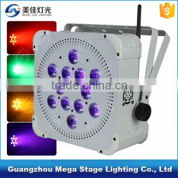 12pcs wireless battery par light new designed 5in1 rgbaw led indoor stage