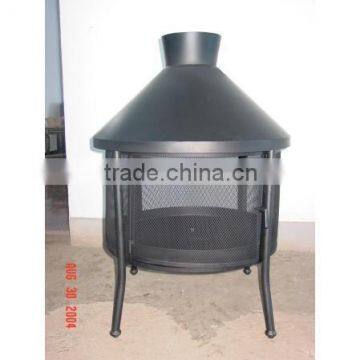 Fire pit with Chimney Black Finish FPC- 508