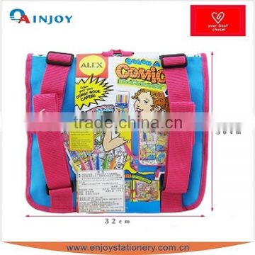 DIY Coloring transparent children bag for kids with coloring water pen
