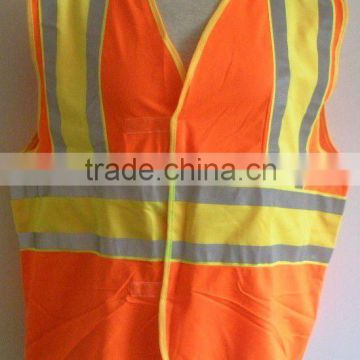 Reflective safety vest with heat transfer tape