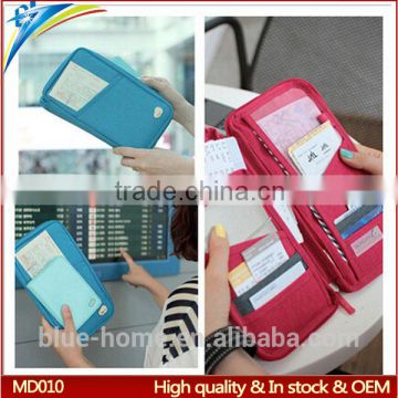 2015 Long clutches travel ticket documents holder Heavy duty waterproof hard Business Trip case for abroad