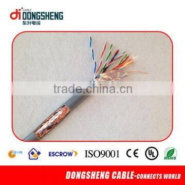 Fulke test 0.57mm 23AWG 4 Pairs Bare Copper Cat6 SFTP Cable