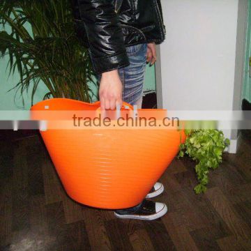 colorful plastic buckets,plastic flexible buckets,colorful storage boxes
