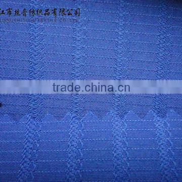 240T Jacquard Stripe Pongee PU coated blue Fabric