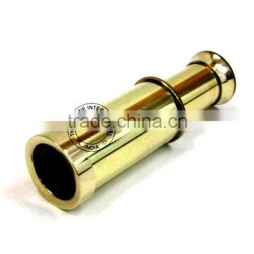 4" BRASS TELESCOPE - NAUTICAL RETRACTABLE TELESCOPE - FULL BRASS TWO FOLD TELESCOPE - MARINE PIRATE TELESCOPE