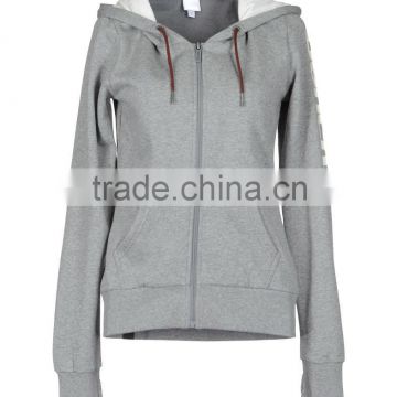 ZIPPER SWEATSHIRT WITH MULTI POCKETS AND WITH HOODIE