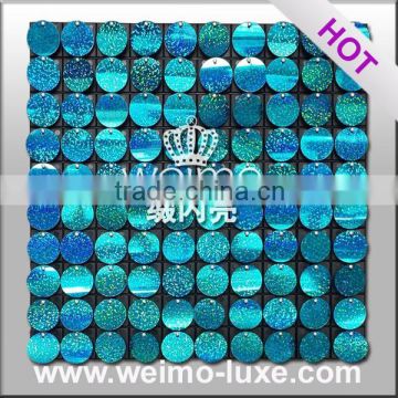 2016 New Shiny Blue Sequin Disco Wall Panels For Decoration