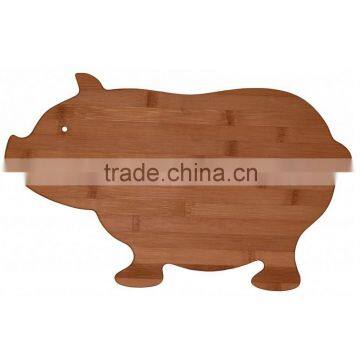 animal pig shaped bamboo chopping board wholesale