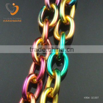 gradual change colorful o shape chain 20.3*15.1mm
