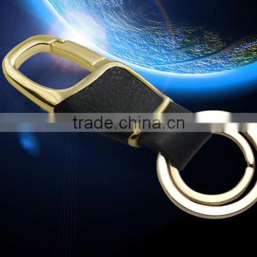 High quality leather keychain/ custom logo leather keychain