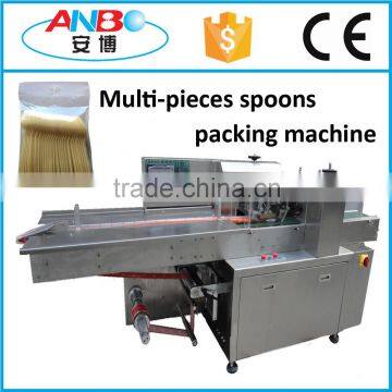 Automatic disposable plastic spoon packing machine for 1- 50 pcs