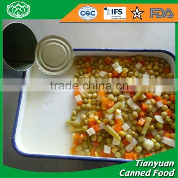 300g,400g,800g,3000g 2016 new crop canned mixed vegetables