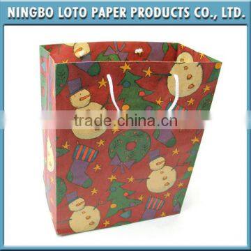 Fancy Christmas Kraft Paper Bag with Handle For Gifts