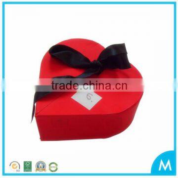 Hot sale heart shape gift box with ribbon tie