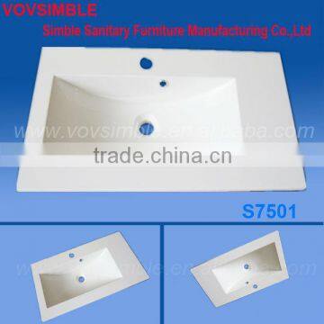 Simble Freestanding Composite Wash Basin For Barthroom