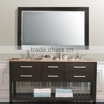 72 inch Dark Espresso Modern Solid Wood Double Bathroom Vanity LN-S5008