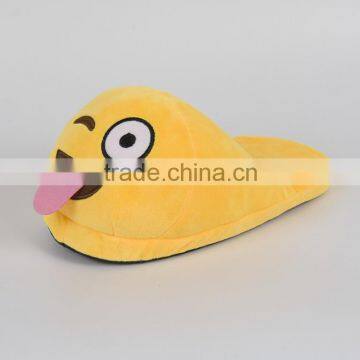 Free size indoor emoji slippers/plush emoji shoes/ Soft slippers plush for Man and Women