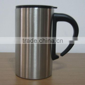 fresh style stainless steel coffee mug/cup/ tankard with handle