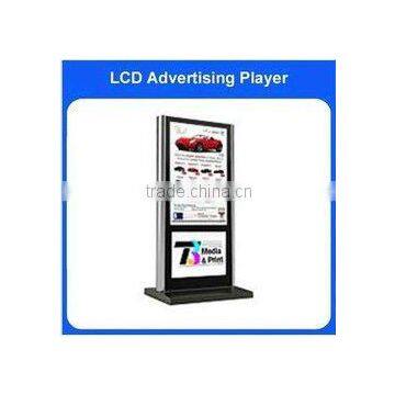 42 inch up and down double screen floor standing aluminum advertising display