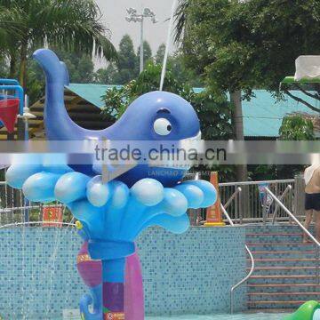 Cartoon Whale water spray features for water park equipment