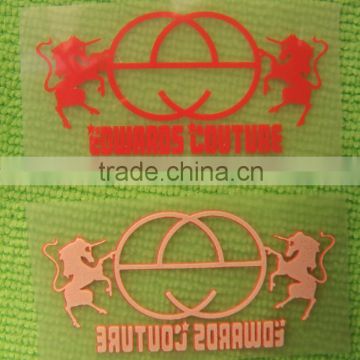 3D raised silicone logo heat transfer sticker for couture