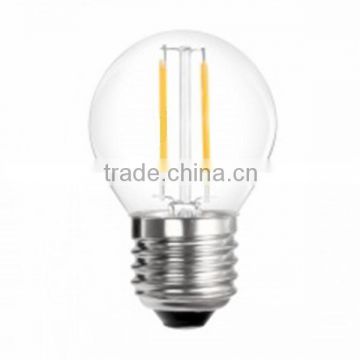 E27 LED filament bulb G45 2W filament LED golf ball light bulb GS CE